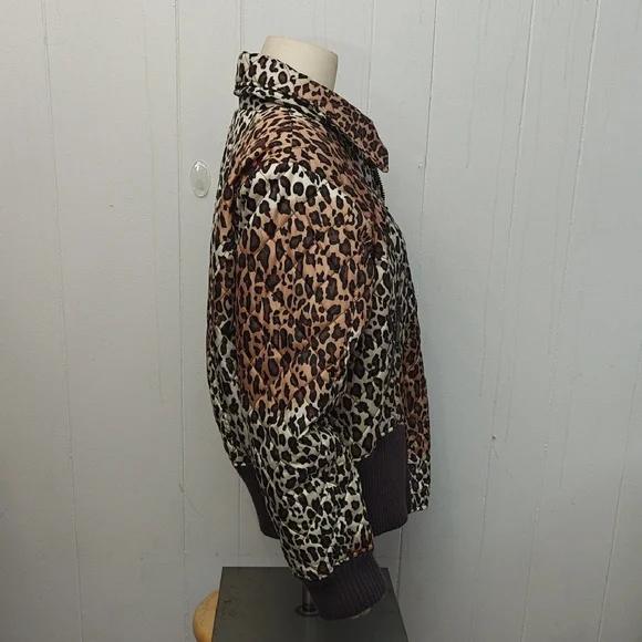 Ashley By 26 International Leopard Print Bomber Jacket - Picture 2 of 4